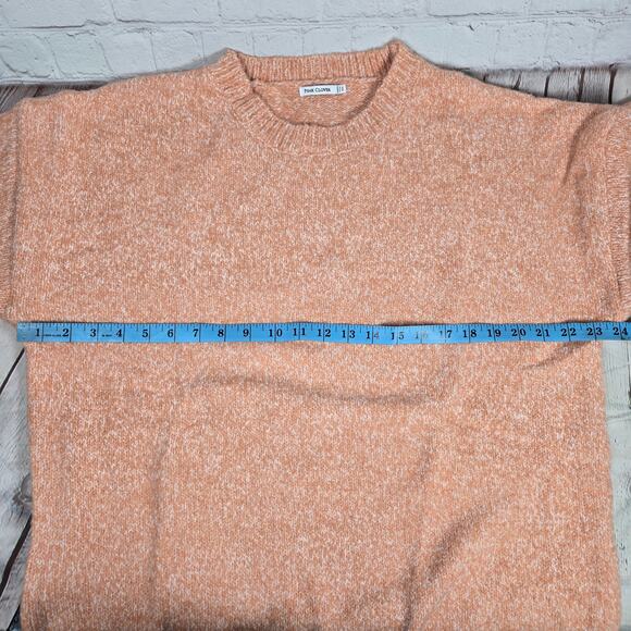Pink Clover Chunky Cozy Soft Crew Neck Sweater Peach Orange XXL NWT - Picture 7 of 8